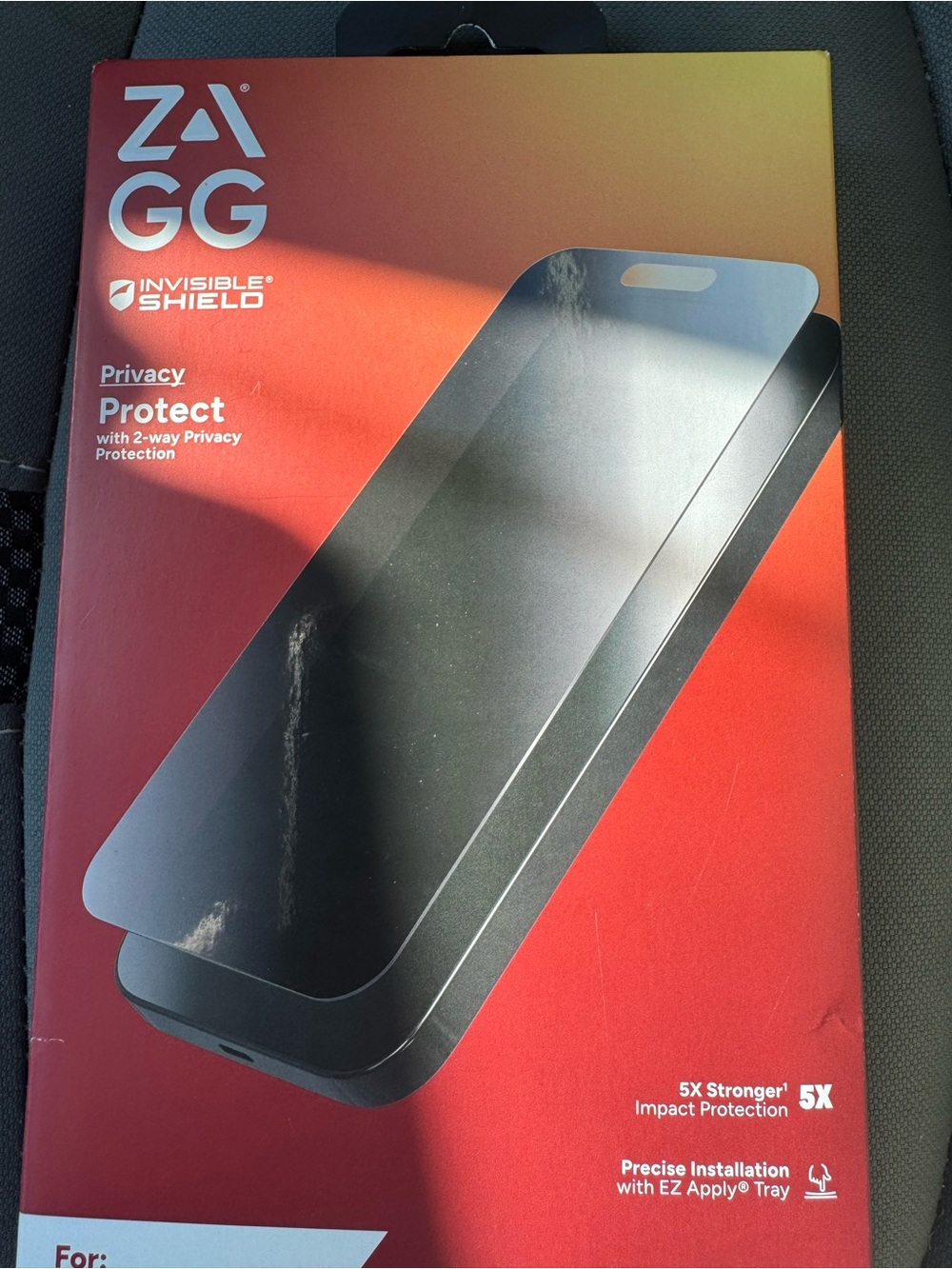 ZAGG InvisibleShield Privacy Protect Screen Protector - Black